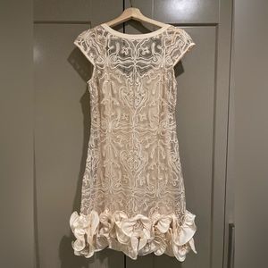 Jessica Simpson lace overlay with ruffle hem